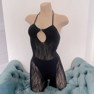 White Fox Boutique Black Lace Playsuit